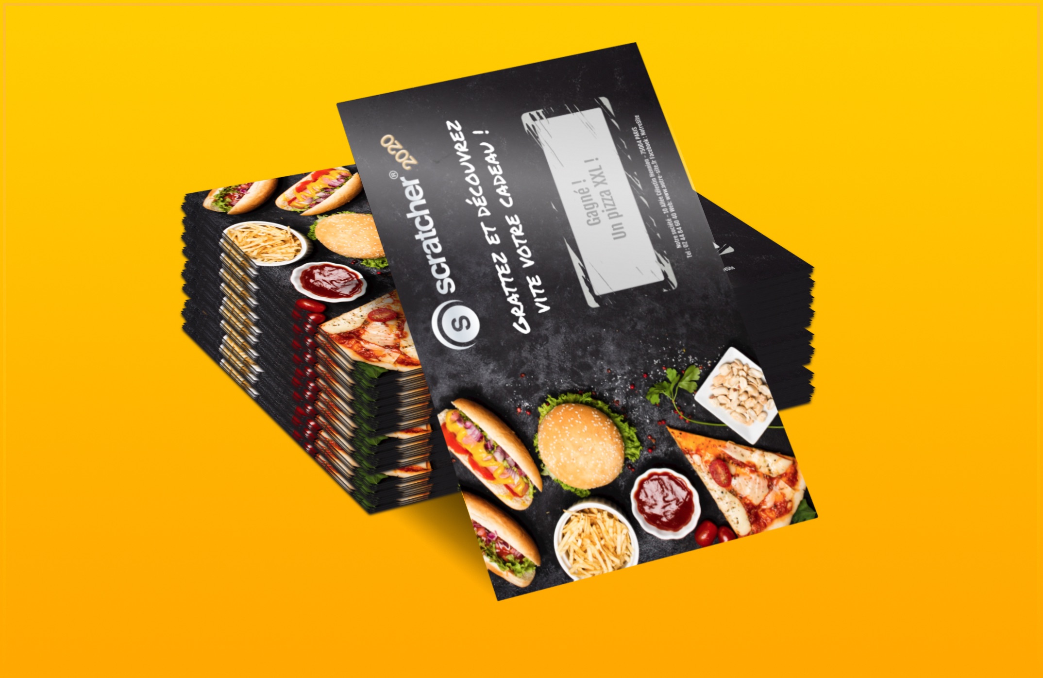 End-of-year celebrations, signing of an important contract, there are many occasions to want to reward your employees. But how to ensure everyone is delighted? It's simple: use the scratch ticket. It's both fun and appealing: everyone wants to see if they've won something. Depending on the industry you work in, you can offer products created by your company or discounts at certain stores. If that's not possible, your employees will appreciate winning vouchers for a dinner at a restaurant or cinema tickets, for example. Finally, some companies choose to offer their employees days or half-days of paid leave, which is ideal after a long intense or stressful period. This not only pleases your employees by allowing them time for themselves but also shows them that their well-being matters to you. And all this thanks to a scratch ticket!