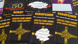 Let your customers scratch various gift tickets, shopping carts, trunks, or Santa sacks to discover what's inside! Let your customers scratch various gift tickets, shopping carts, trunks, or Santa sacks to discover what's inside!