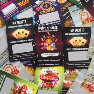 Scratch cards are an effective way for casinos to attract new customers and retain existing ones. You can offer scratch-off benefits such as free chips on machines, drinks, desserts, providing a fun and exciting gaming experience. Scratch cards are an effective way for casinos to attract new customers and retain existing ones. You can offer scratch-off benefits such as free chips on machines, drinks, desserts, providing a fun and exciting gaming experience.